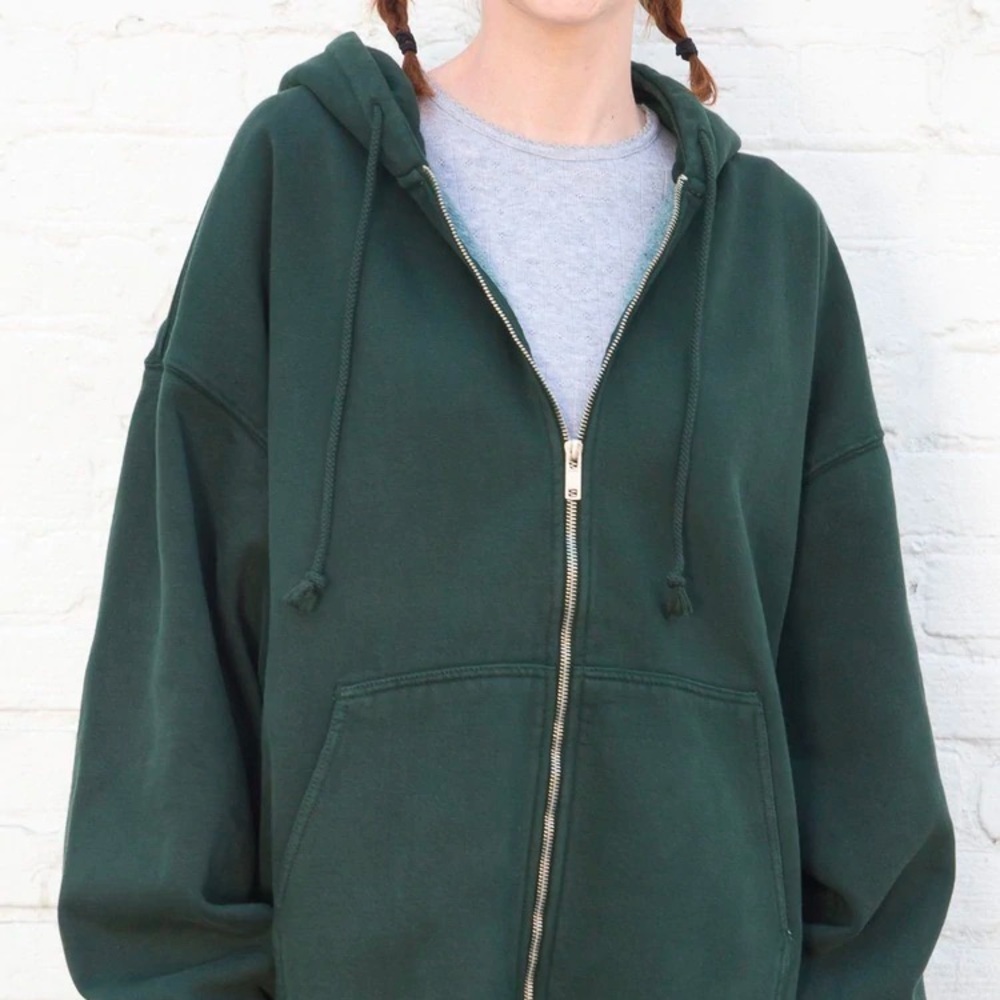 Brandy Melville Green Christy Hoodie